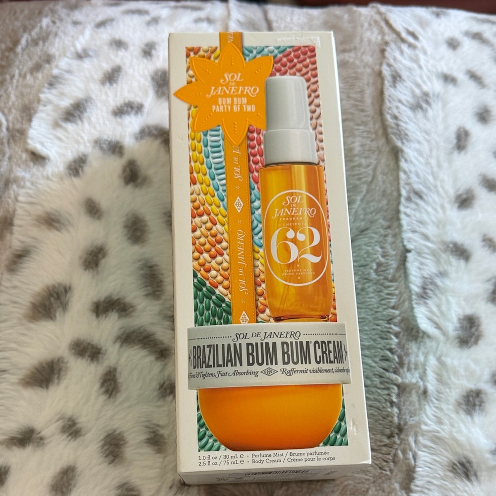 Sol de Janeiro Brazilian Bum Bum Cream and Perfume Set - Orange and White